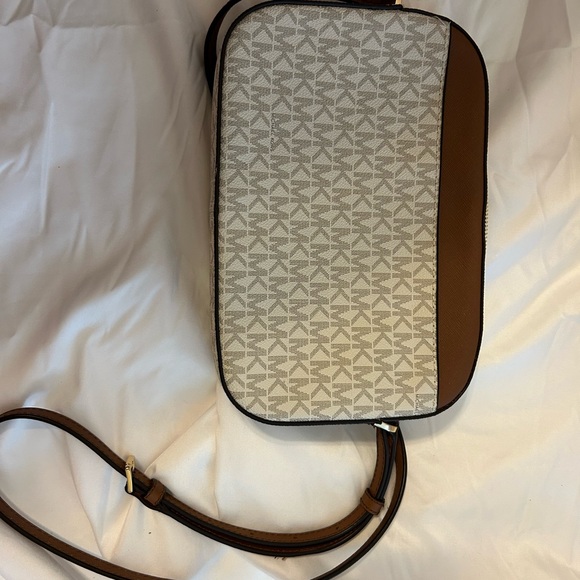 Michael Kors Brown and Cream Crossbody Bag - Picture 1 of 2